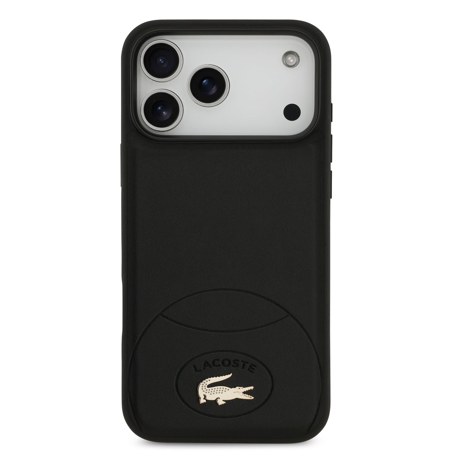Funda Lacoste MagSafe de Piel Negra Colección Bliss para iPhone 17 Pro Max | Case Original con Logo Cocodrilo