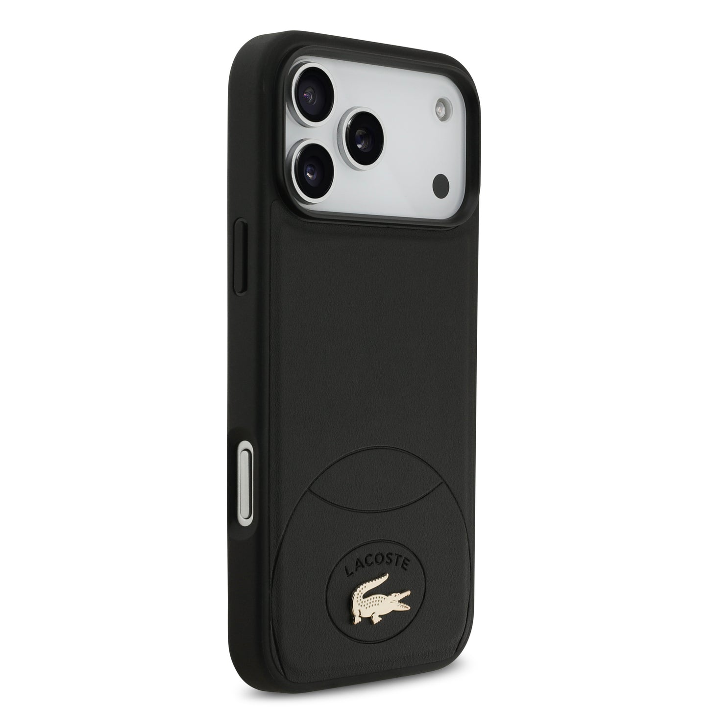 Funda Lacoste MagSafe de Piel Negra Colección Bliss para iPhone 17 Pro Max | Case Original con Logo Cocodrilo