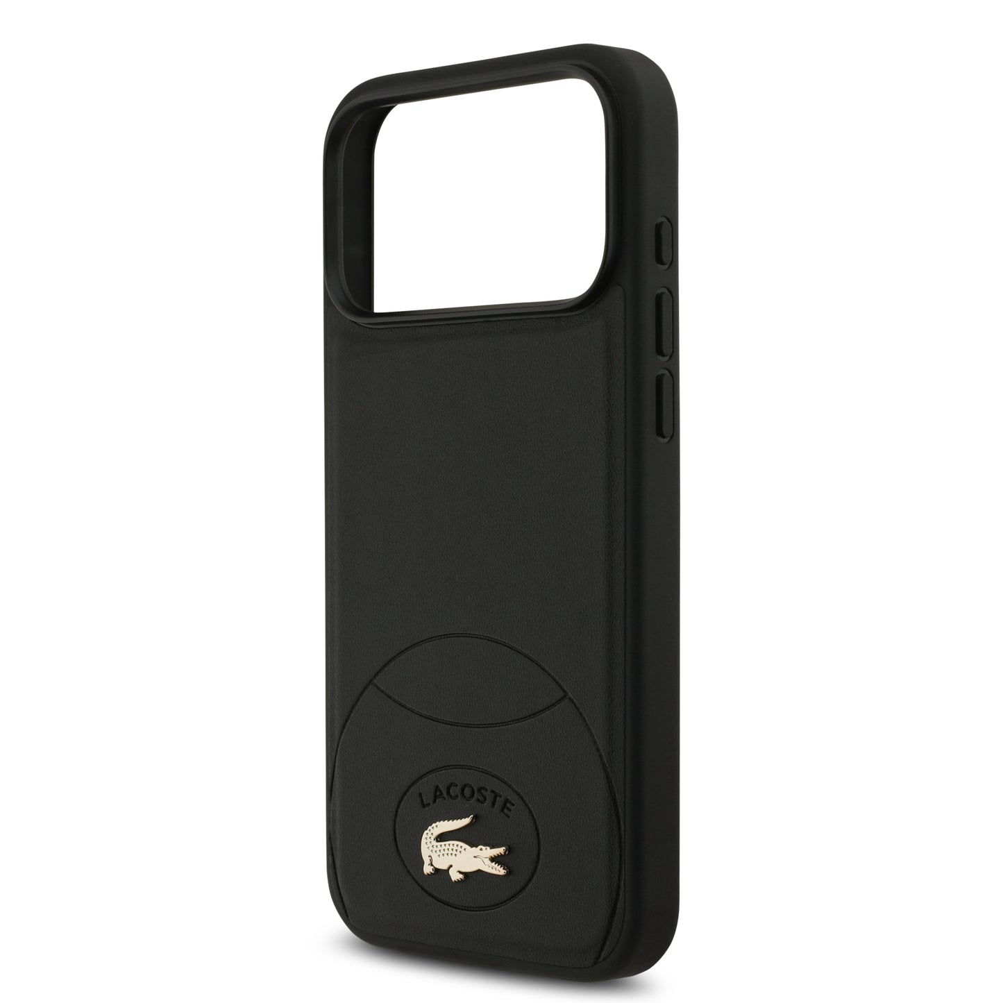 Funda Lacoste MagSafe de Piel Negra Colección Bliss para iPhone 17 Pro Max | Case Original con Logo Cocodrilo
