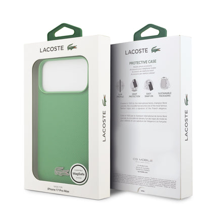 [PRE-VENTA] Case Lacoste Iconic Petit Piqué Verde Estragón para iPhone 17 Pro Max