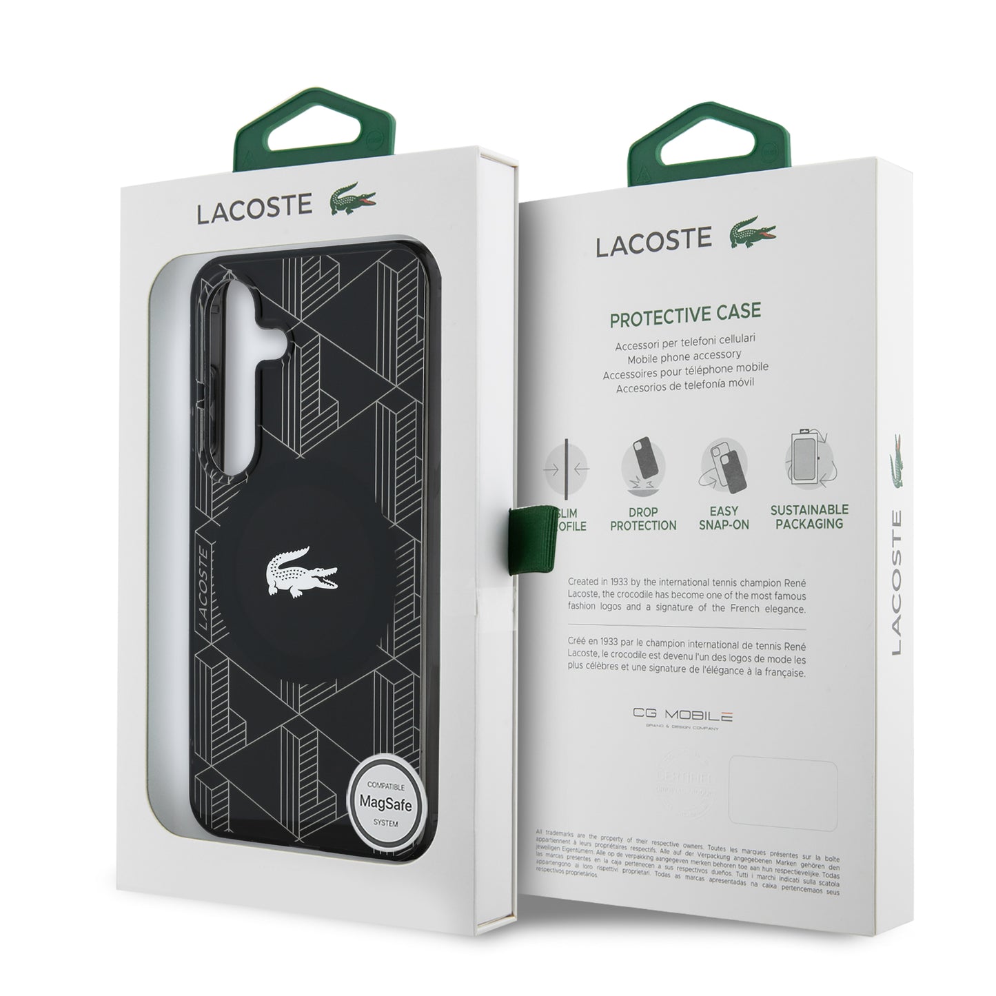 Case Lacoste Monograma Samsung S25 NEGRO | Estilo y Protección Exclusiva