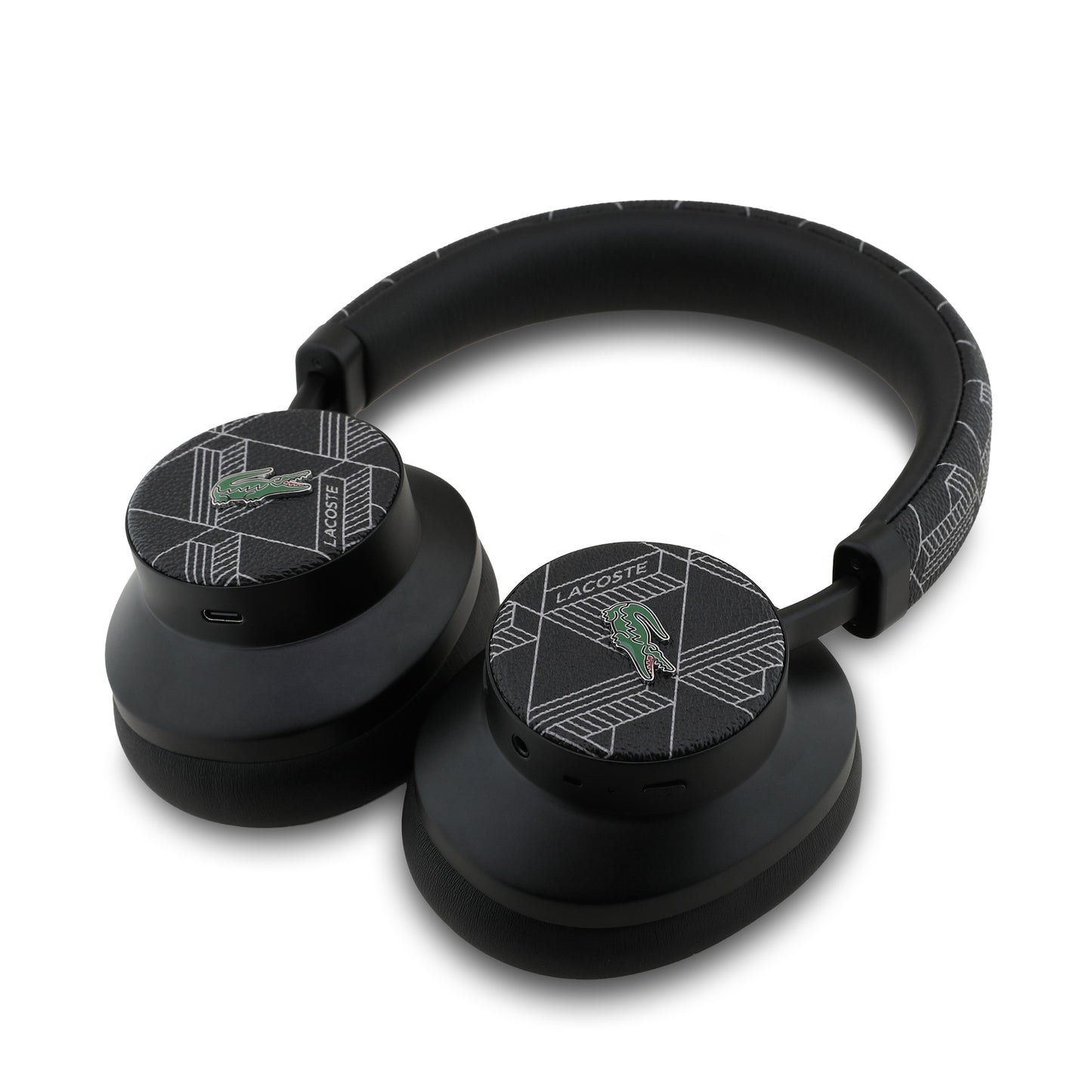 Auriculares Lacoste Diadema Bluetooth con Monograma Negro | Audio Premium Inalámbrico