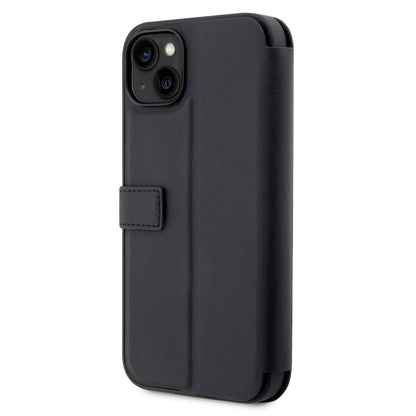 Funda Mercedes-Benz de Piel Negra con Costura en U para iPhone 14 Plus | Original