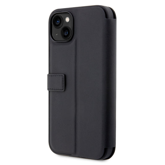 Funda Mercedes-Benz de Piel Negra con Costura en U para iPhone 14 Plus | Original