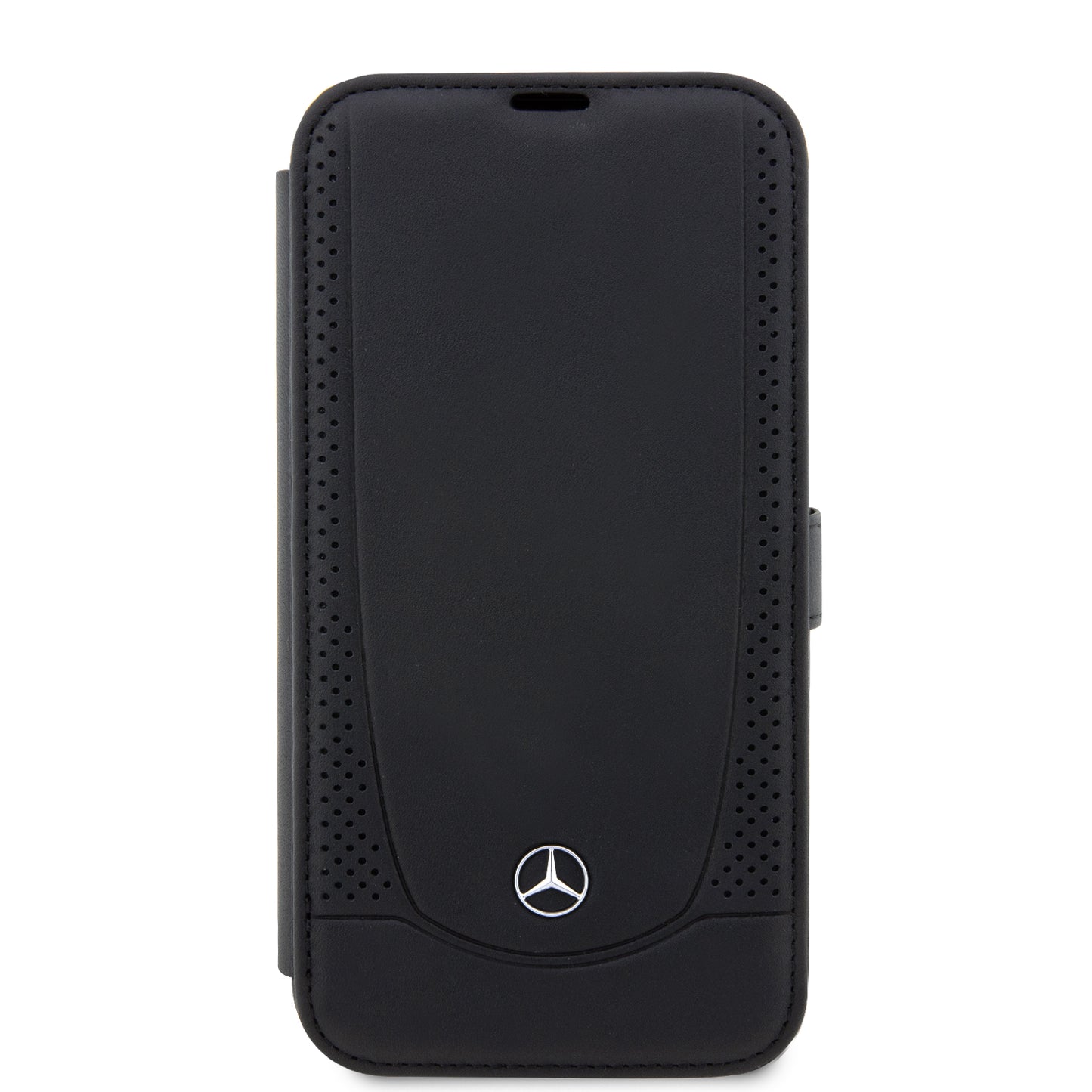 Funda Mercedes-Benz de Piel Negra con Costura en U para iPhone 14 Plus | Original