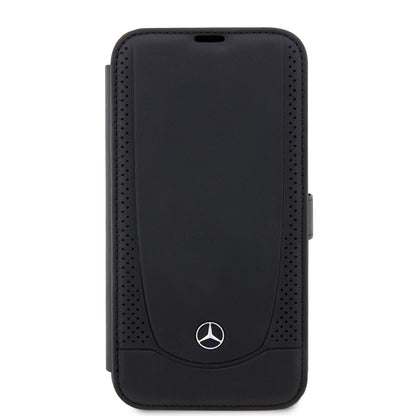 Funda Mercedes-Benz de Piel Negra con Costura en U para iPhone 14 Plus | Original