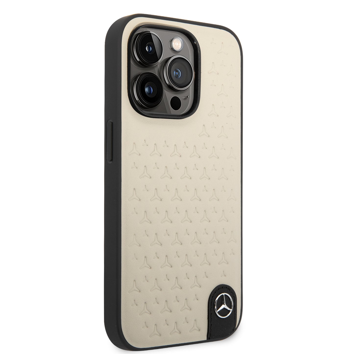 Case/Funda Mercedes Benz de Piel Diseño Logo Estampado para iPhone 14 Pro