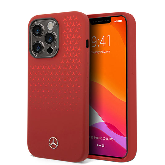 Funda Mercedes-Benz de Silicón con Estrellas Roja para iPhone 14 Pro | Original