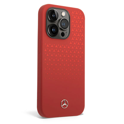 Funda Mercedes-Benz de Silicón con Estrellas Roja para iPhone 14 Pro | Original