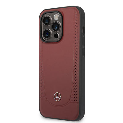 Funda Mercedes-Benz de Piel con Costura en U Negra para iPhone 14 Pro | Original