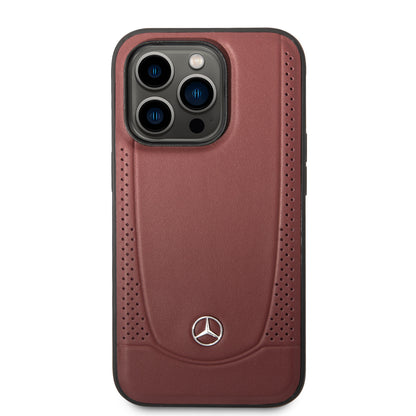 Funda Mercedes-Benz de Piel con Costura en U Negra para iPhone 14 Pro | Original