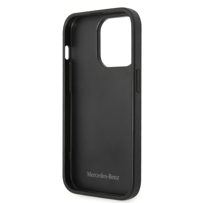 Funda Mercedes-Benz de Piel con Costura en U Negra para iPhone 14 Pro | Original