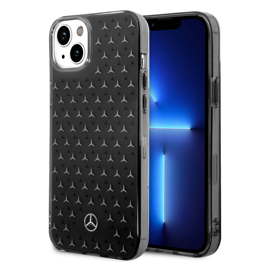 Funda Mercedes-Benz Estrellas Plata para iPhone 14 Plus Negra | Original