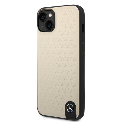 Funda Mercedes-Benz de Piel con Estrellas para iPhone 14 Plus Beige | Original