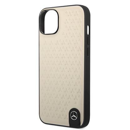 Funda Mercedes-Benz de Piel con Estrellas para iPhone 14 Plus Beige | Original