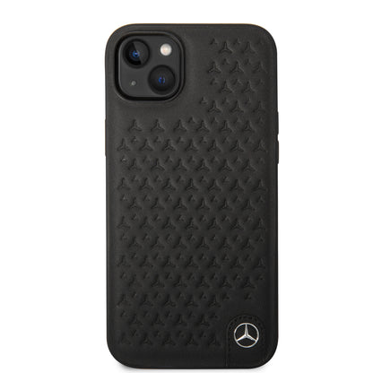 Funda Mercedes-Benz de Piel Grabada para iPhone 14 Plus Negra | Original
