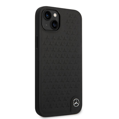 Funda Mercedes-Benz de Piel Grabada para iPhone 14 Plus Negra | Original