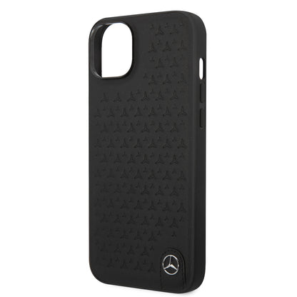 Funda Mercedes-Benz de Piel Grabada para iPhone 14 Plus Negra | Original