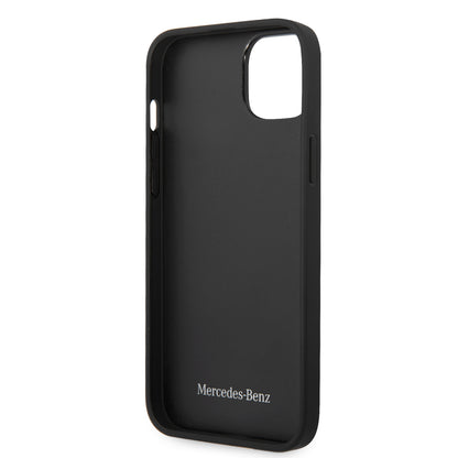 Funda Mercedes-Benz de Piel Grabada para iPhone 14 Plus Negra | Original