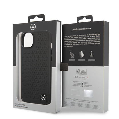 Funda Mercedes-Benz de Piel Grabada para iPhone 14 Plus Negra | Original
