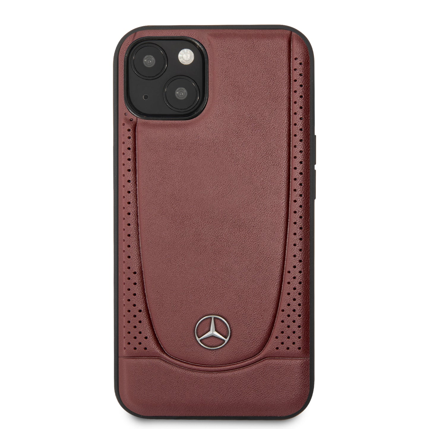 Funda Mercedes-Benz de Piel Roja con Costura en U para iPhone 14 Plus | Original