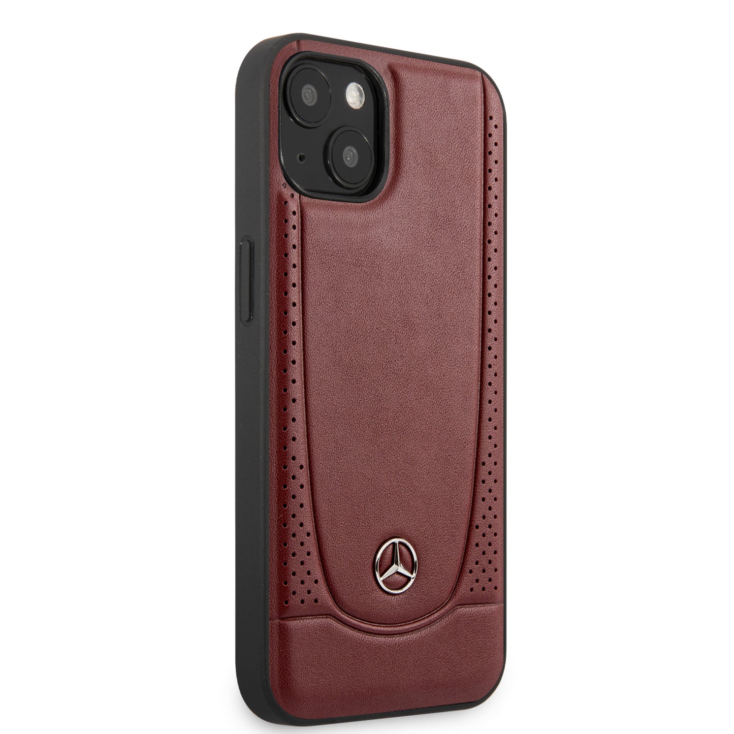 Funda Mercedes-Benz de Piel Roja con Costura en U para iPhone 14 Plus | Original