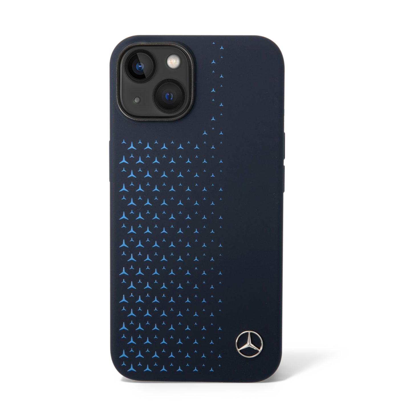 Funda Mercedes-Benz de Silicón Azul con Estrellas para iPhone 14 | Original