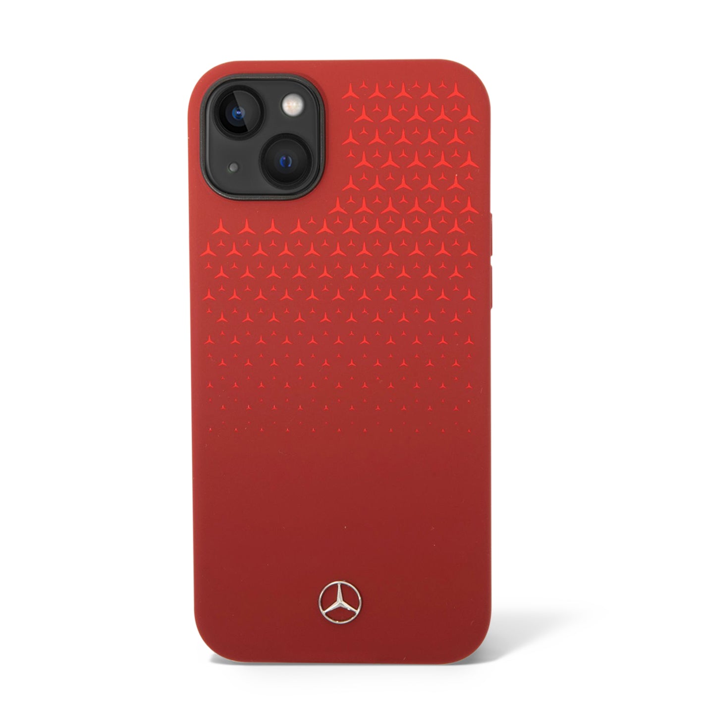 Funda Mercedes-Benz de Silicón Roja con Estrellas para iPhone 14 | Original