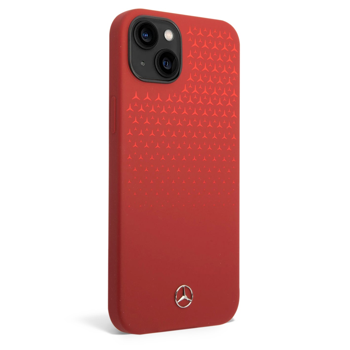 Funda Mercedes-Benz de Silicón Roja con Estrellas para iPhone 14 | Original
