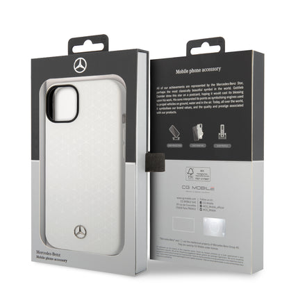 Funda Mercedes-Benz de Silicón Blanca con Estrellas para iPhone 14 | Original