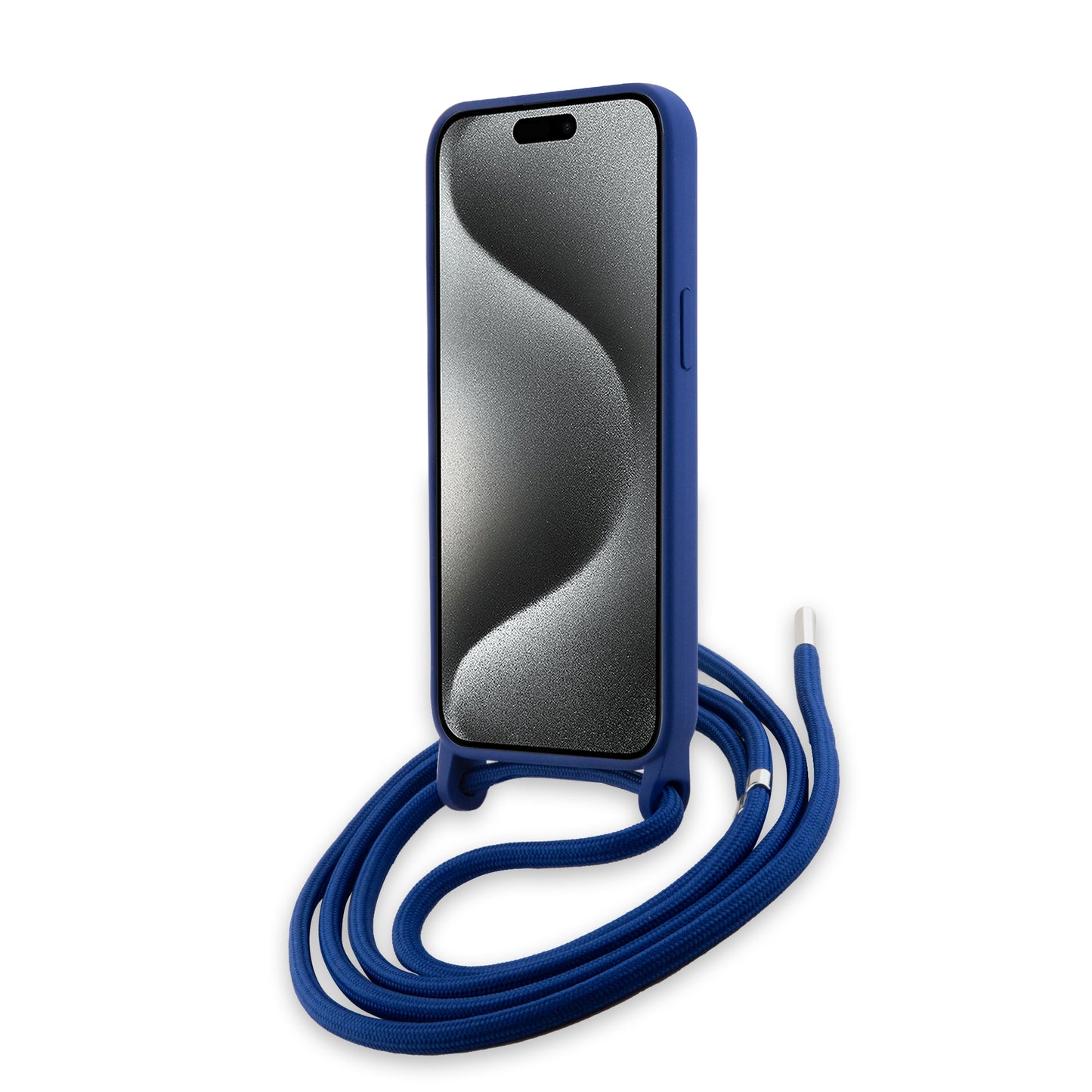 Funda Mercedes-Benz de Silicón con Correa para iPhone 15 Pro Max Azul | Original