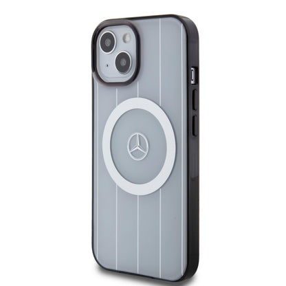 Funda Mercedes-Benz con Líneas y MagSafe para iPhone 15 Blanca | Original