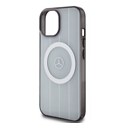 Funda Mercedes-Benz con Líneas y MagSafe para iPhone 15 Blanca | Original