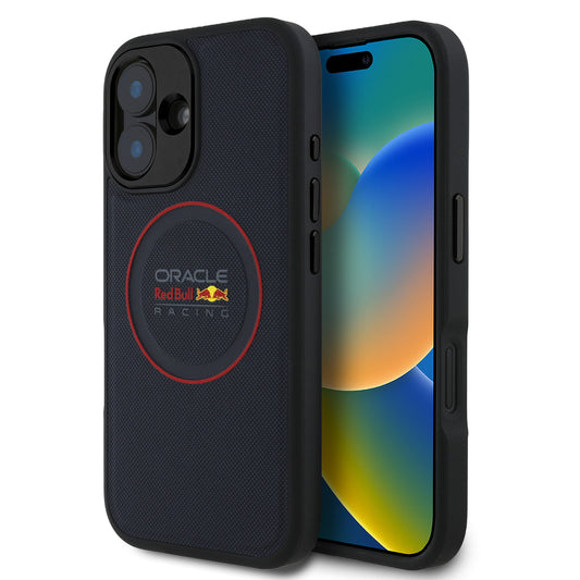 Funda Red Bull Safiano Logo Clásico para iPhone 16 Azul