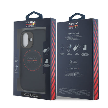 Funda Red Bull Safiano Logo Clásico para iPhone 16 Azul