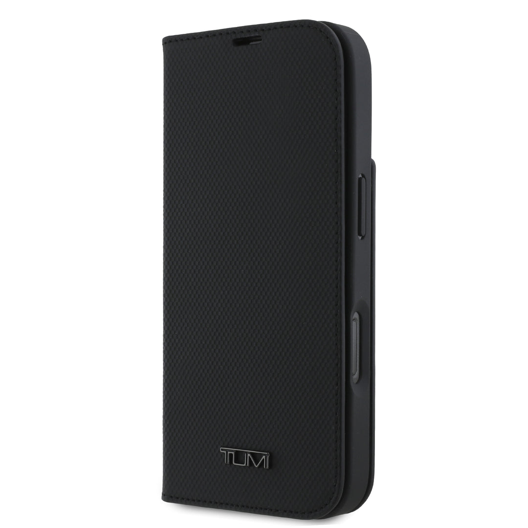 Funda TUMI Original iPhone 16 Pro Cuero Soporte Negra