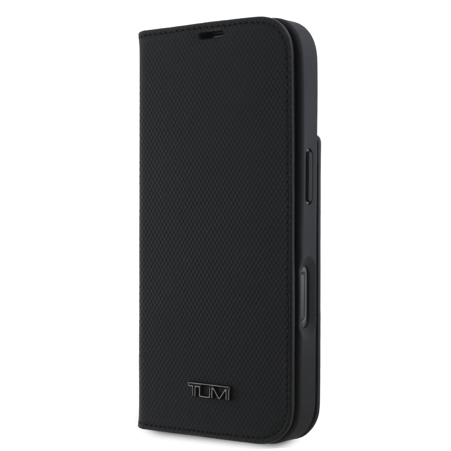 Funda TUMI de Cuero con Soporte para iPhone 16 Pro Negra