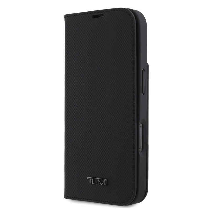 Funda TUMI Original iPhone 16 Pro Cuero Soporte Negra