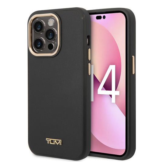 Funda TUMI Negra con Logo Metálico para iPhone 14 Pro