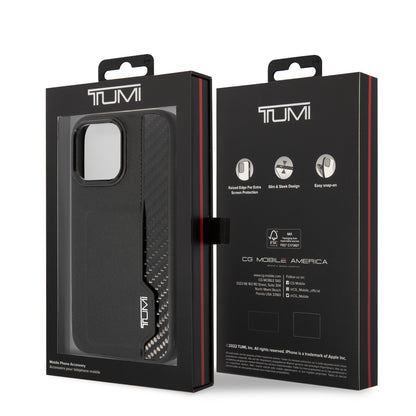 Funda Tumi Piel y Fibra de Carbono con Tarjetero para iPhone 14 Pro Max