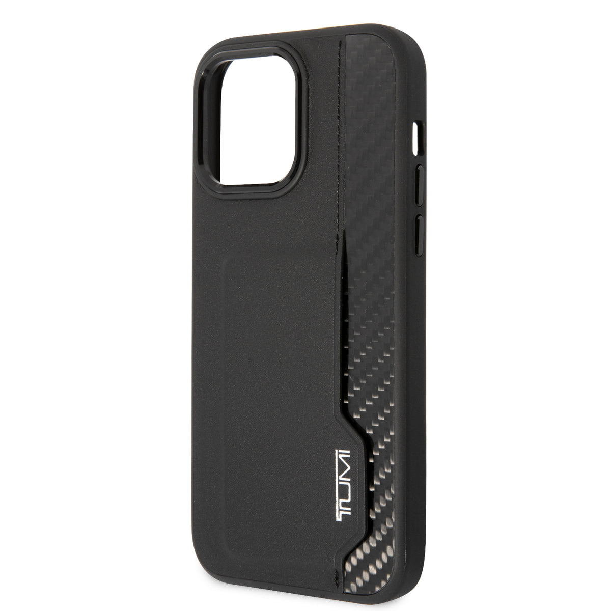 Funda Tumi Piel y Fibra de Carbono con Tarjetero para iPhone 14 Pro Max