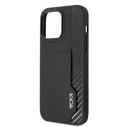 Funda Tumi Piel y Fibra de Carbono con Tarjetero para iPhone 14 Pro Max