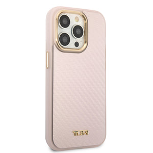 Case/Funda Tumi Aluminio y Fibra de Carbono Color Rosa para iPhone 14 Pro