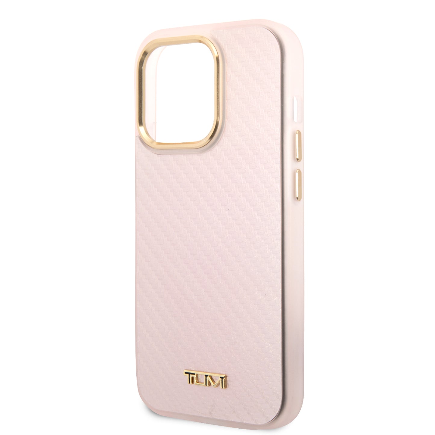 Case/Funda Tumi Aluminio y Fibra de Carbono Color Rosa para iPhone 14 Pro Max