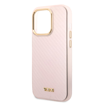 Case/Funda Tumi Aluminio y Fibra de Carbono Color Rosa para iPhone 14 Pro Max