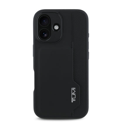 Tumi Hc Leather Case Black con Ranura para Tarjetas Vertical | iPhone 16