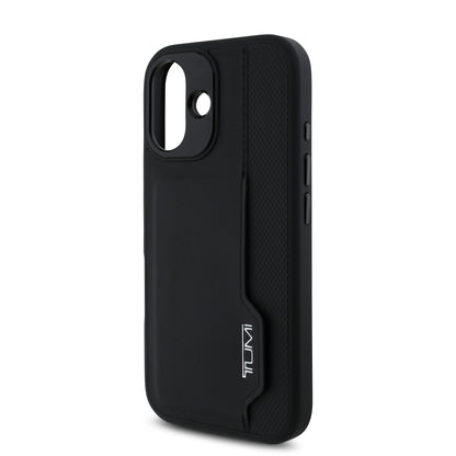 Tumi Hc Leather Case Black con Ranura para Tarjetas Vertical | iPhone 16