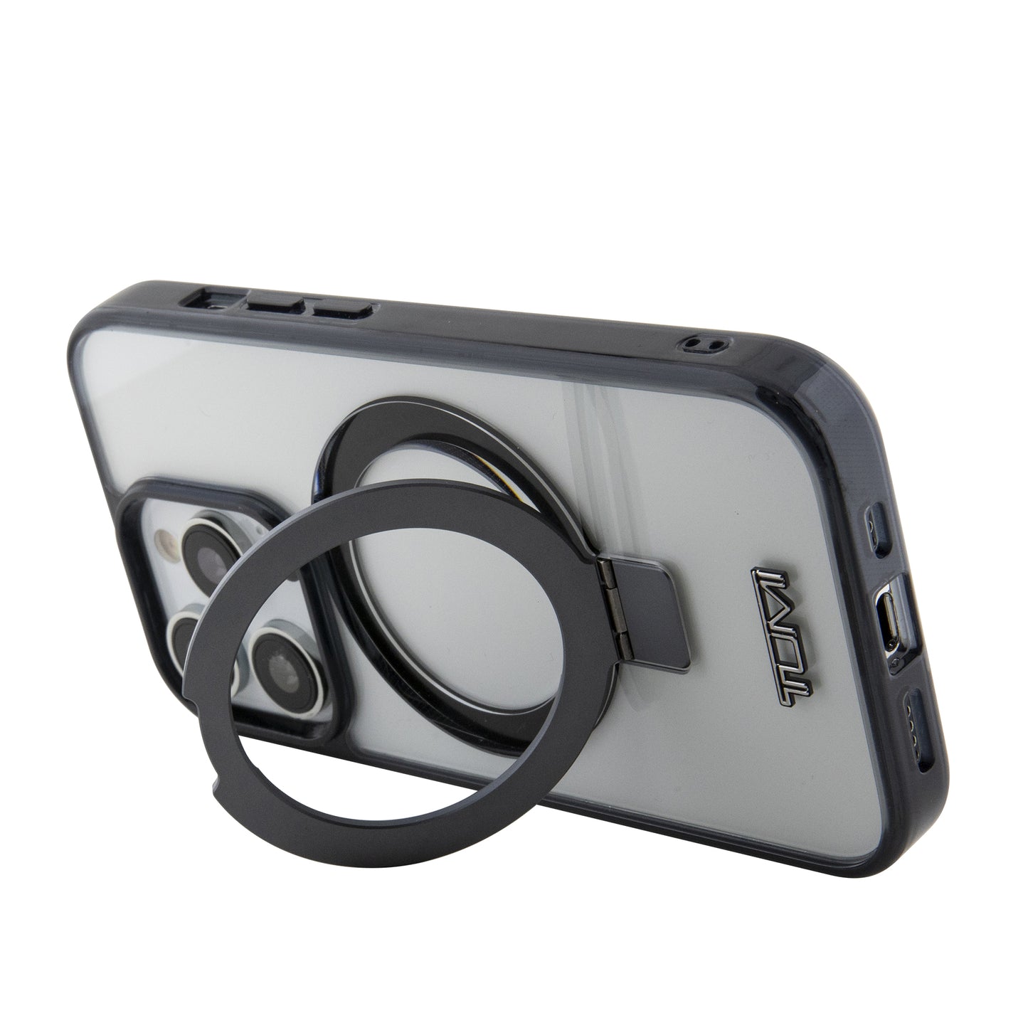 Funda TUMI Blanca con Ring Stand Magnético para iPhone 15 Pro | Protección y Estilo Premium