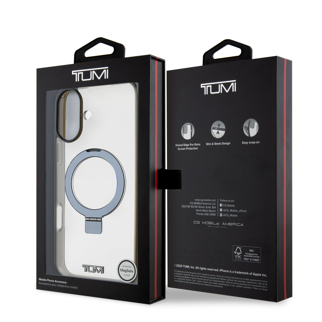 Funda TUMI Original iPhone 16 Soporte Anillo Clear