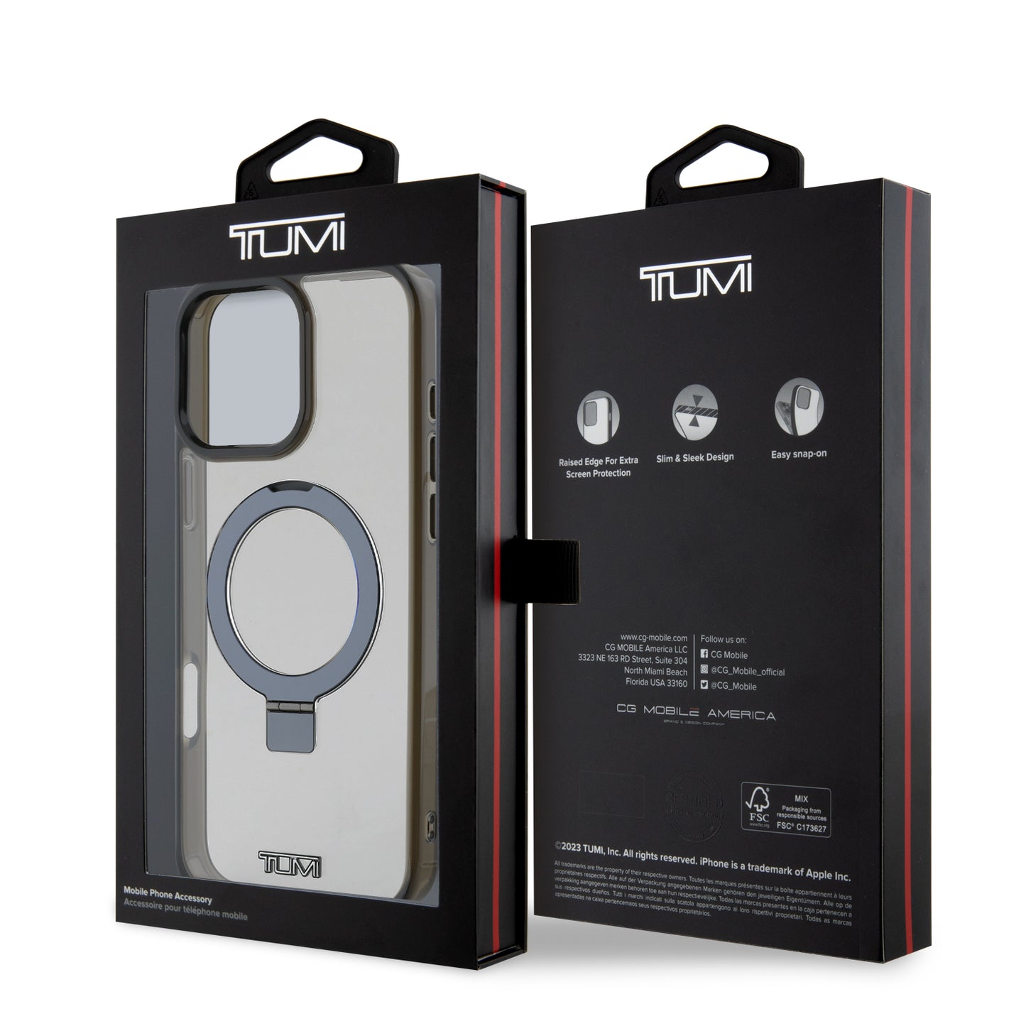 Funda Tumi Sporte Transparente con Anillo para iPhone 16 Pro Max | Case Original
